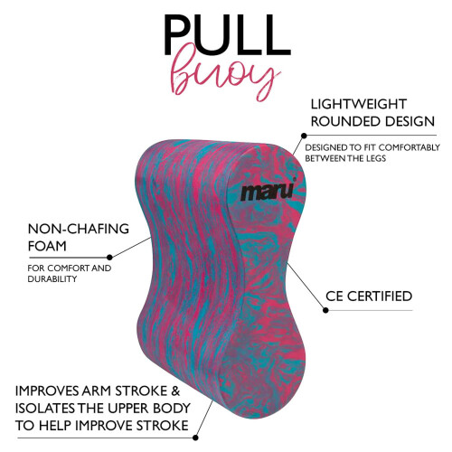 Maru Maru Swimming Pull Buoy (Blue/Pink) Ages 14+ 1