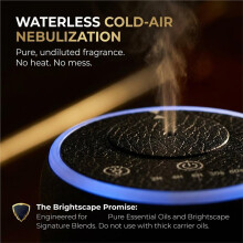 Wasserloser Aromatherapie-Diffusor für Ätherische Öle - Kein Wasser, Keine Hitze - RGB-Beleuchtung für Schreibtisch und Auto - Obsidian