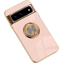 Electroplated Magnetic Phone Case with Ring Stand for Pixel 6a 7 7a 7 Pro 8 8 Pro Shockproof Slim Protective Cover for Home Window Curtain Accessories