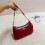 (Red) Sweet cool quilted baguette bag 1