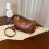 (Brown) Sweet cool quilted baguette bag 1