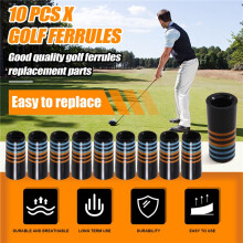 10Pcs Ferrules 9.1x30x14mm Fit for 0.355 Tip Irons Shaft Orange Sports Ferrules Replacement Parts