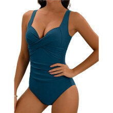 Women'S Tummy Control One-Piece Swimsuits Slimming Molded Cup Push Bathing Suit L