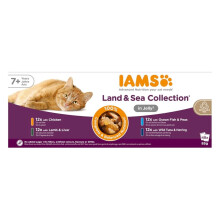 IAMS Senior Meat & Fish Mix in Jelly box - wet cat food - 48x85g