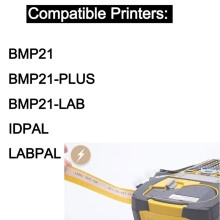 M21-187-C-342 8.5mmx2.1m(0.33"X6.89') Self-Adhesive Heat Shrink Tube Label for BRADY BMP21 Printer
