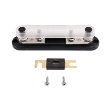 ANL Fuse Holder with 600A ANL Fuse M10 Stud Terminals Max 750A Marine ANL Fuse Block with Gold Plated 600A ANL Fuse