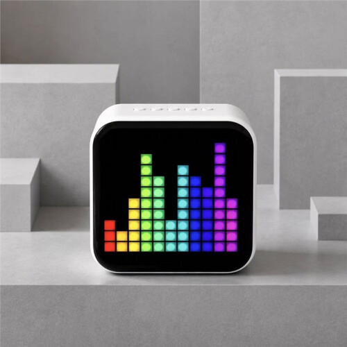 Pixel Display Speaker with Lyrics Display  App Control Desktop Clock and E-Sports Atmosphere Room Decor