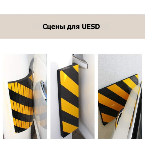 Garage Wall Protector Wall Bumper Corner Guard for Parking Lot Wall Guard, Bright Yellow&Back Reflective Warning Effect 2