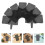 7pcs Plastic Grid Embroidery Canvas Net for Preformed Bags, Black Plastic Canvas Mesh for DIY Storage Baskets 7