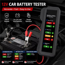 Probador de Batería de Coche de 12 V, Analizador Digital de Alternador LED, Herramienta de Diagnóstico para Comprobar el Estado de la Batería con