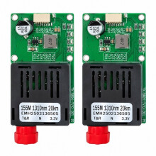 2Pcs TTL Optical Transceiver Module for Drones 5.5-26V FC RX/TX/AV/VCC/GND 20KM TTL to Fiber Optic Module
