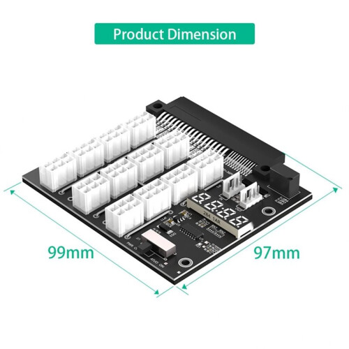 Breakout Board 12 6Pin Power Supply Module Card with LED Voltage Display for  Server  D750E-S1 1