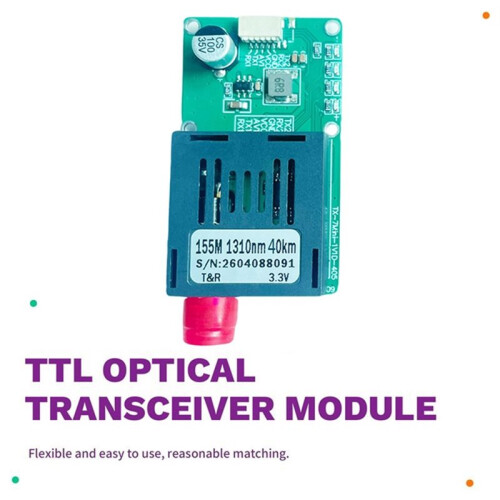 40KM TTL Optical Transceiver Module Fiber Transceiver Optical Terminal Equipment SBUS/CRSF/UART to FC Interface TX 2