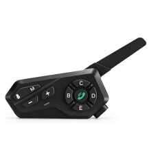 X6 Motorcycle Helmet BLE Walkie Talkie 1500M BT Interphone Communicator for 6 Riders IPX6 Music Waterproof