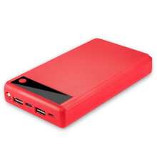 Display Screen Power Bank Case Micro Type-C Input 6x18650 Battery External Charger DIY Powerbank Box Outer Case Red