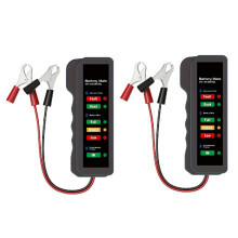 12V Car Battery Tester Digital LED Alternator Analyzer Battery State Checker Diagnostic Tool with Alligator Clamps