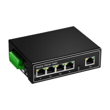 5 Port Gigabit POE Industrial 1000Mbps Network Ethernet DIN Rail Mounted Plug and IP40 Protection