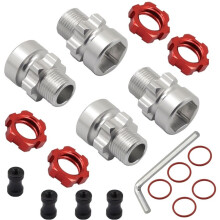 Metal 12mm to 17mm Splined Wheel Hex Hub Adapter for 1/10 Slash 2WD 4X4 Stampede 2WD 4X4 RC Car Upgrade Parts A