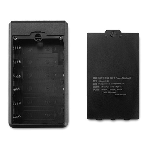 Display Screen Power Bank Case Micro Type-C Input 6x18650 Battery External Charger DIY Powerbank Box Outer Case Red 1