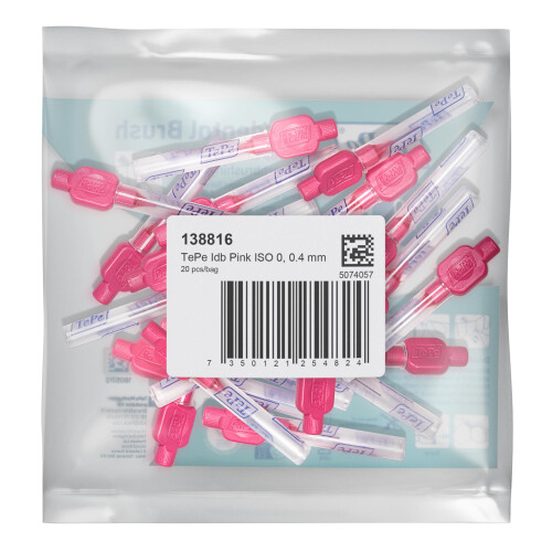 Tepe TePe Interdental Brush, Original, Pink, 0.4mm/ISO 0, 20pcs 1