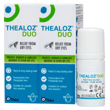 Thealoz Duo Dry Eye Drops, Preservative-Free Dry Eye Relief, 10ml (2 Pack)