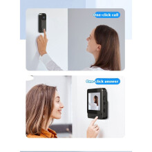 Wireless Doorbell Camera with Monitor Video Doorbell System 2-Way Audio Home Security Intercom Kit A