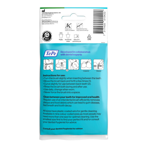 Tepe TePe Interdental Brush, Original, Green, 0.8mm/ISO 5, 8pcs 1