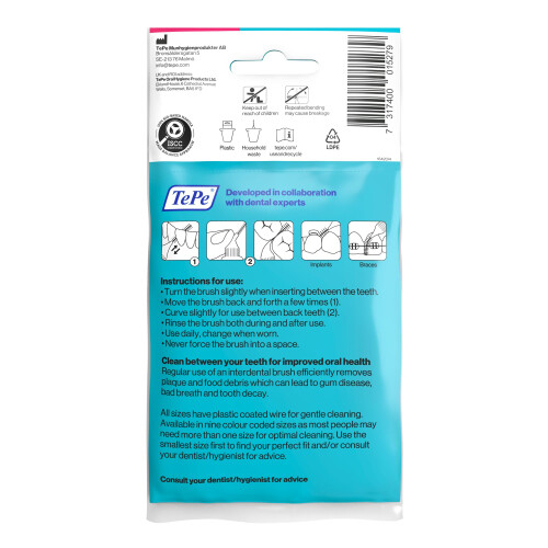 Tepe TePe Interdental Brush, Original, Pink, 0.4mm/ISO 0, 8pcs 1