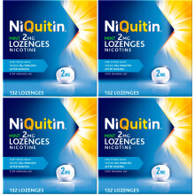 NiQuitin Mint 2 mg Lozenges - Effective Smoking Craving Relief - 132 Lozenges - Long-Lasting Effect - Reduce and Quit Smoking Aid (Pack of 4)