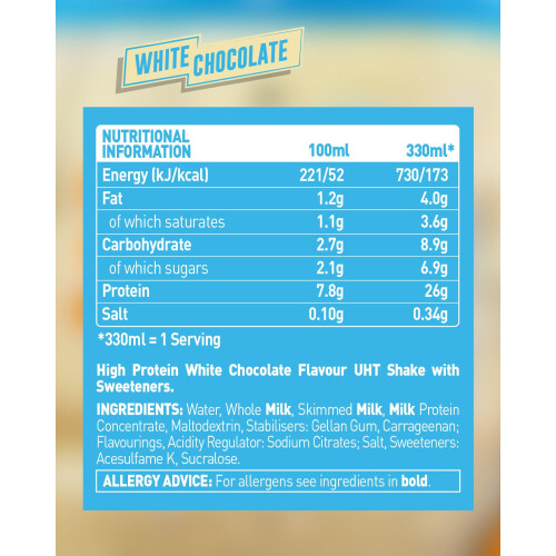 Grenade Grenade White Chocolate High Protein Shake, 8 x 330 ml 1