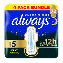 Always Ultra Sanitary Towels Secure Night Extra Size 5 18 x 4