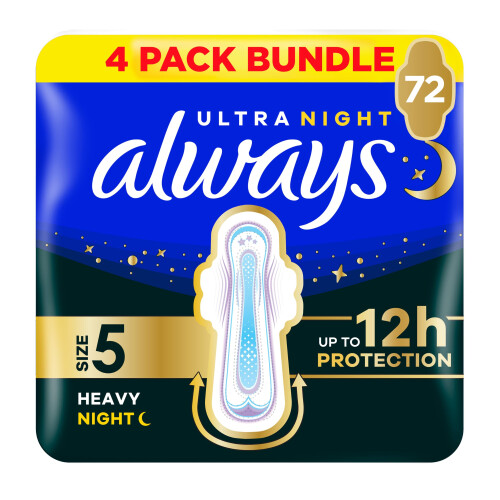 Always Always Ultra Sanitary Towels Secure Night Extra Size 5 18 x 4