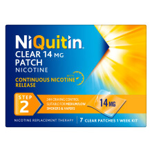 NiQuitin Clear Nicotine Patches Step 2 14mg, Pack of 7 (1 Week)