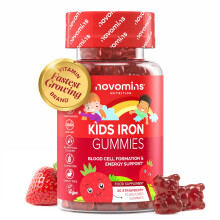 Kids Iron Gummies | Iron and Vitamin C | 30 Gummies | Novomins