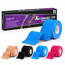 ZAMLIC Kinesiology Tape 5m Roll – Sports & Athletic Tape for Gym, Knee Pain Relief, Muscle Support & Injury Recovery – Water Resistant Physio Tape