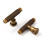 5 Pack Brass Knurled T Bar Cabinet Knobs,Drawer Pulls, Dresser Cabinet Hardware Handles for Bathroom Cupboard Wardrobe 4