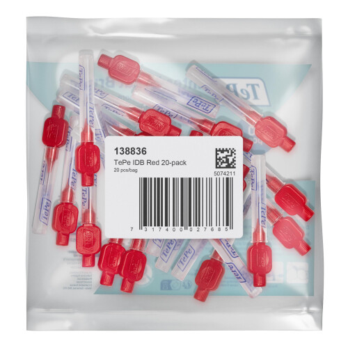 Tepe TePe Interdental Brush, Original, Red, 0.5mm/ISO 2, 20pcs 1