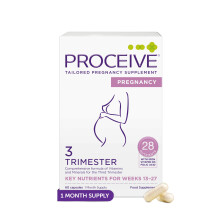 Proceive Pregnancy Trimester 3 (28 Weeks) Vitamin & Mineral Supplements 60 Capsules - Vegan