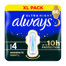 Always Ultra Pads Secure Night Size 4 XL Pack 66CT