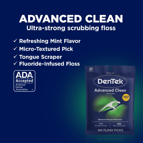 DenTek Triple Clean Dental Floss Picks, 150 Pack 1