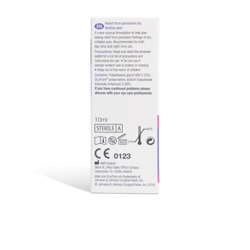Blink Intensive Plus Liquid Gel Eye Drops for Dry Eyes, 10 ml 1
