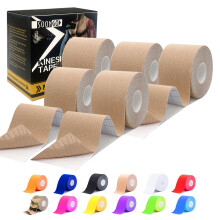 Kinesiology Tape Rock Tape Physio Tape 5m roll, Elastic Therapeutic Sports Tape for Shoulder, Ankle, Elbow, Wrist, Knee Support, Waterproof Physiothe
