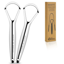 Tongue Scraper Metal Stainless Steel Tongue Scrapers for Adults Restore Fresh Breath Improve Taste and Oral Health with our tongue cleaners suitable