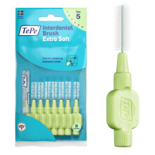 TePe Interdental Brush, Extra Soft, Green, 0.8mm/ISO 5, 8pcs