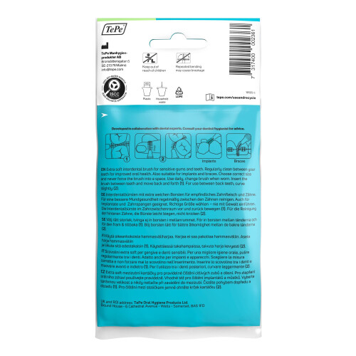 Tepe TePe Interdental Brush, Extra Soft, Green, 0.8mm/ISO 5, 8pcs 1