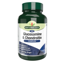 Natures Aid Glucosamine & Chondroitin Complex - Rosehip Ginger Turmeric Vitamin C Supplement - Joint Support Mobility, Flexibility & Cartilage Health