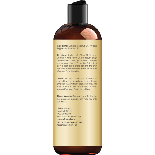 Handcraft Blends Organic Coconut Pulling Oil, Mouthwash - 236 ml 2