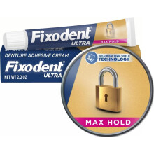Fixodent Ultra Max Hold Denture Adhesive, 2.2 oz, (Packaging may vary)