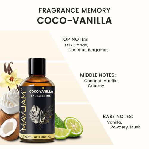 MAYJAM Coco Vanilla Fragrance Oil Essential Oil for Diffusers for Home 1
