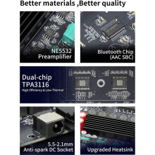 XY-DT100HM 2.1 Channel Audio Power Amplifier 50Wx2+100W TPA3116 Dual Core for DIY Speaker Home Car Audio